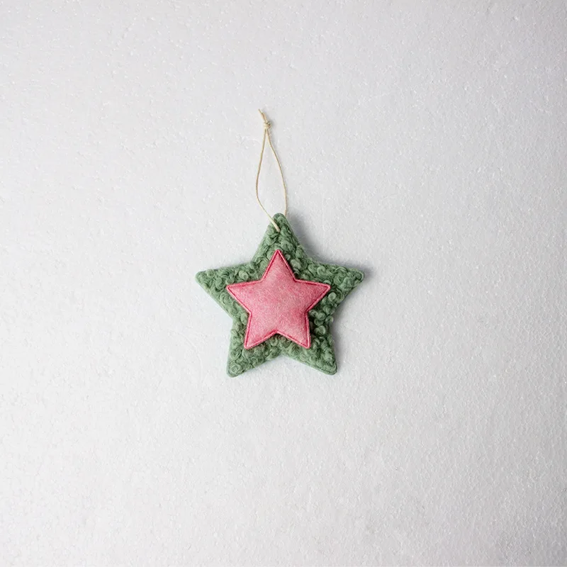 

Christmas Ornaments Five-pointed Star Pendant Small Accessories Plush Doll Small Gifts