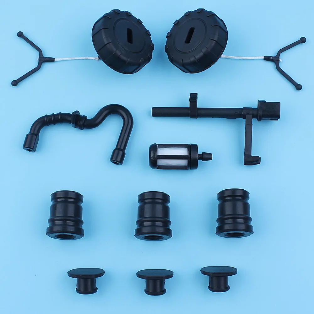 

Gas Caps AV Annular Buffer Mount Plug Set Shaft Fuel Filter Tube Kit For Stihl 018 MS180 017 MS180 Chainsaw #1123 791 2800