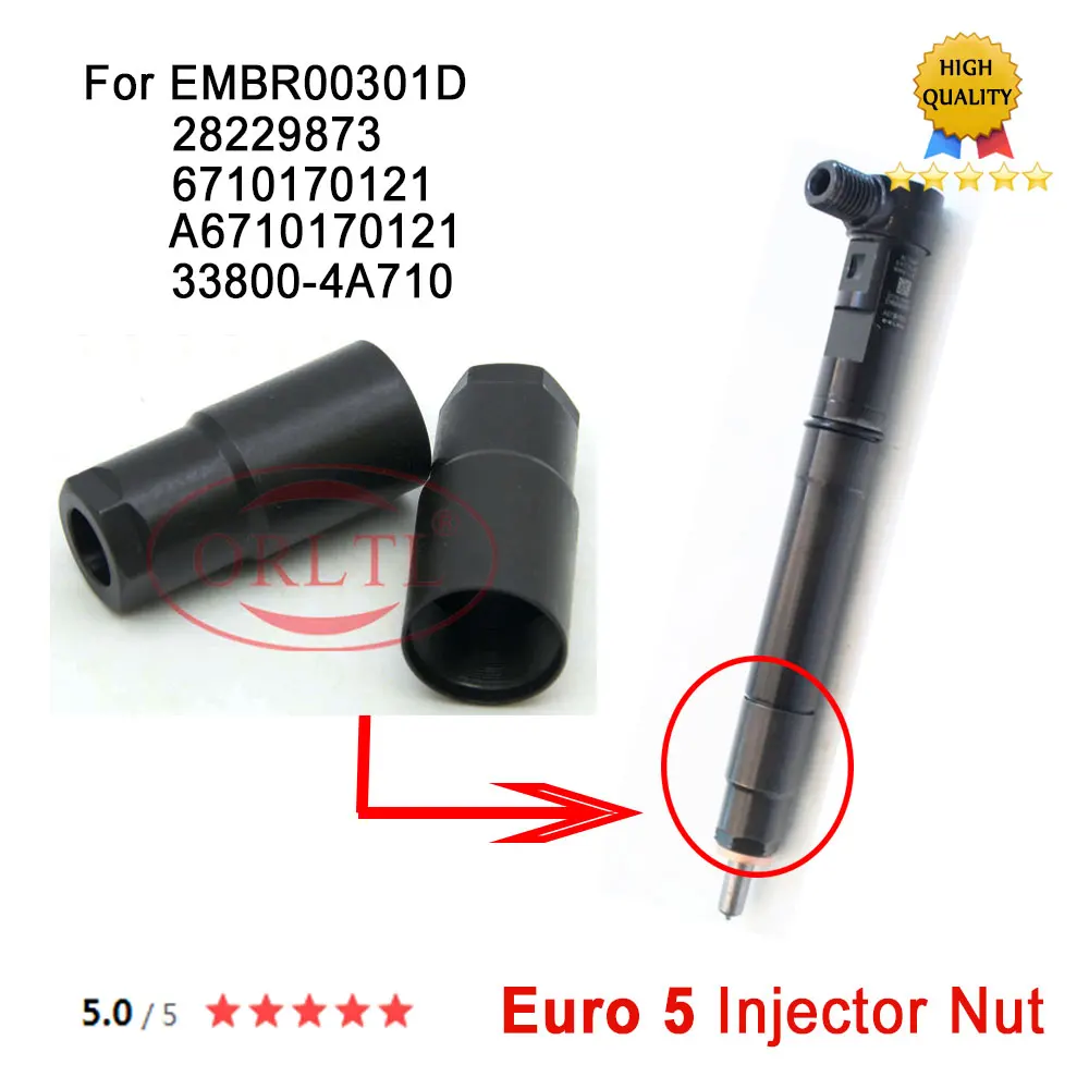 

ORLTL Euro 5 Injector Nozzle Cap Diessel Injector Nozzle Nut For EMBR00301D 28229873 6710170121 A6710170121 33800-4A710