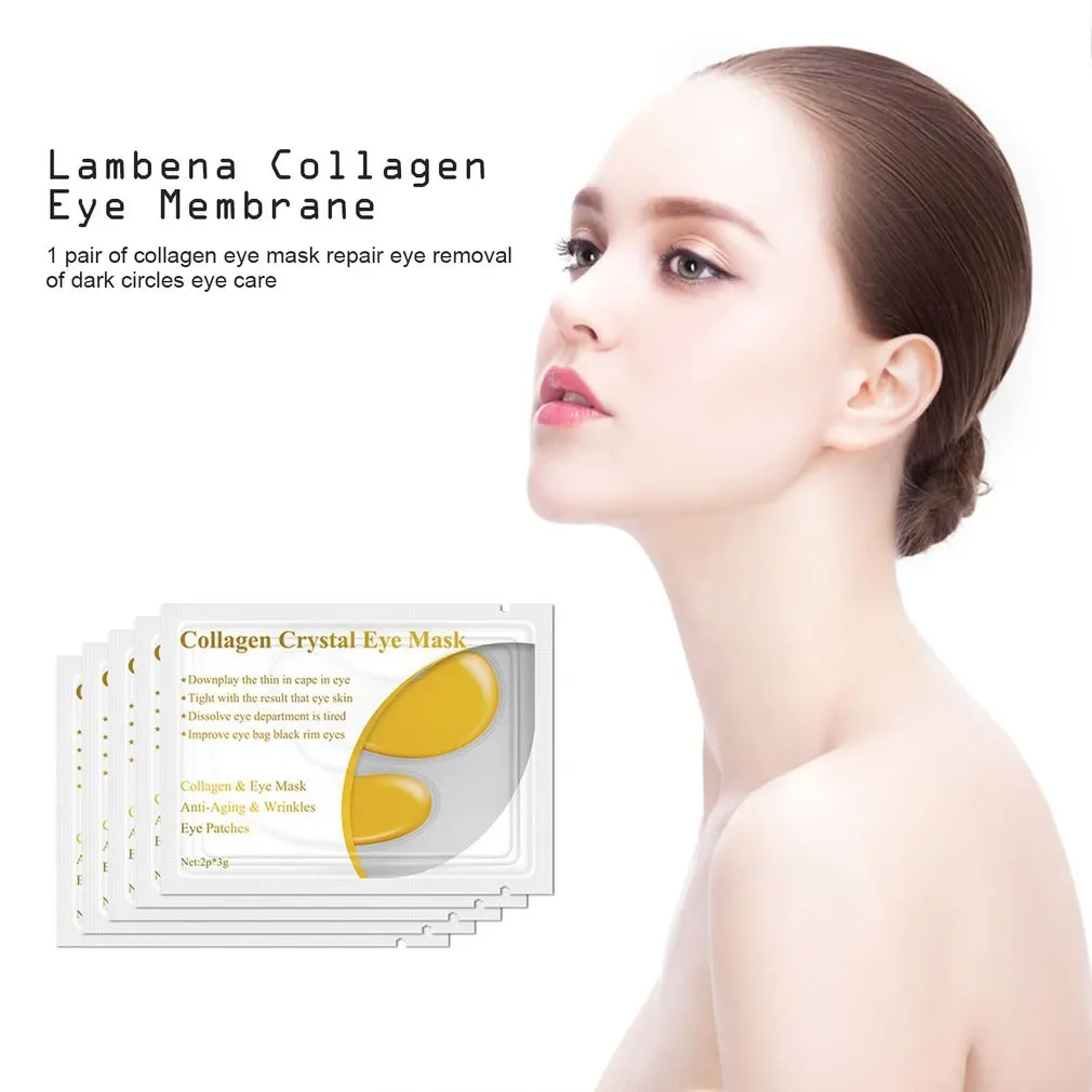 1 пара коллагеновая Белковая маска для глаз патчи удаление темный круг против