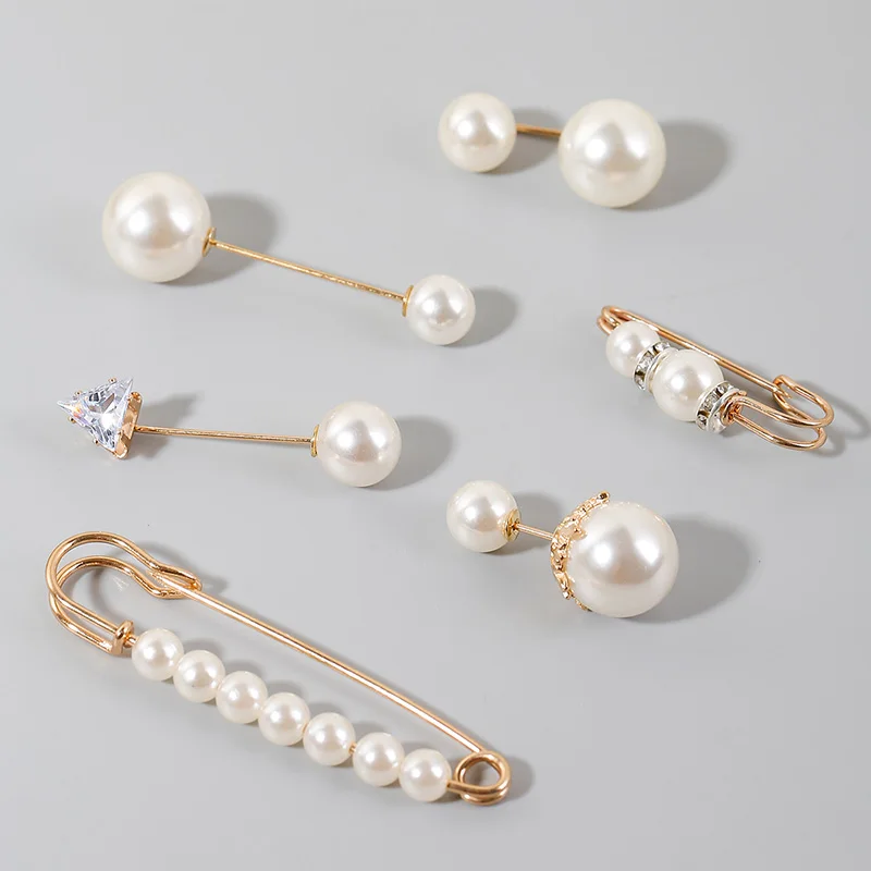 6 шт./компл. Модные женские золотистые металлические треугольные кристаллы белые