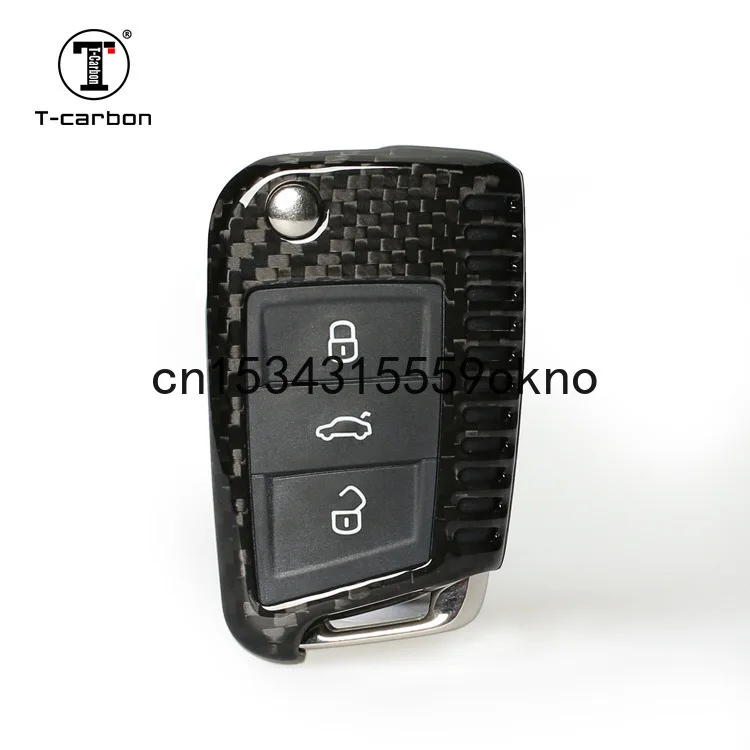 

Чехол для ключа из углеродного волокна для Volkswagen Tharu Golf 7 Tiguan L, держатели, аксессуары, Стайлинг автомобиля