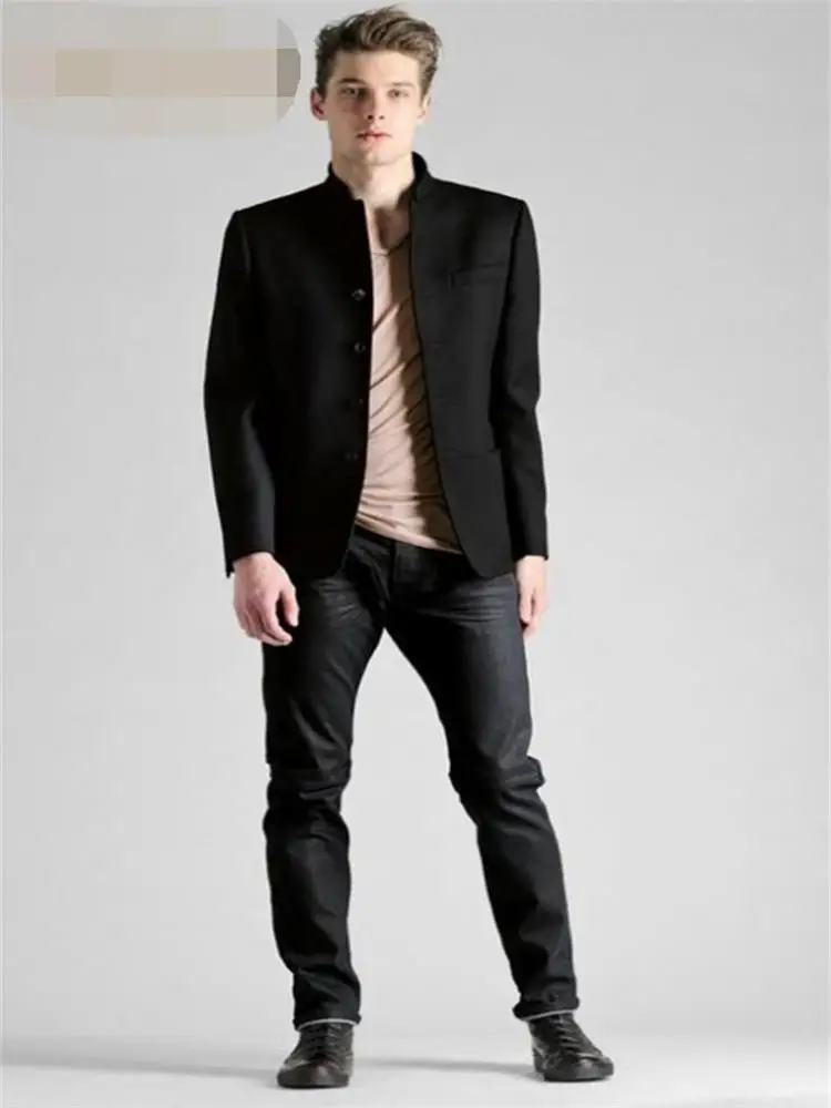 Мужское короткое твидовое пальто сезон осень-зима 2021 высококачественное