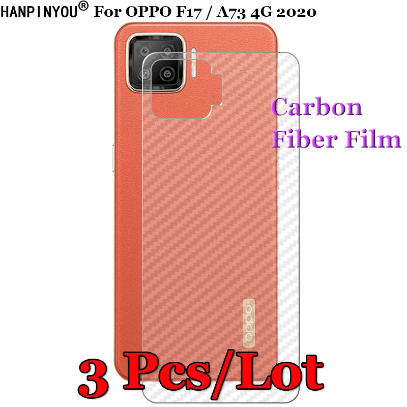 

3 Pcs/Lot For OPPO F17 / A73 4G 2020 3D Non-slip Clear Carbon Fiber Back Film Screen Protector Protective Sticker (Not Glass)