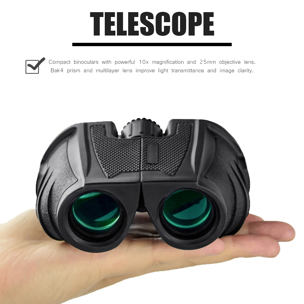 

Mini Professional HD Telescope Portable Binoculars High Magnification BAK4 Micro Optics Scope Telescope for Camping Hunting