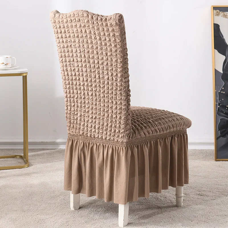 Супер Мягкий жаккард Seersucker чехол для стула банкета Seat slipcover стрейч Чехлы юбка