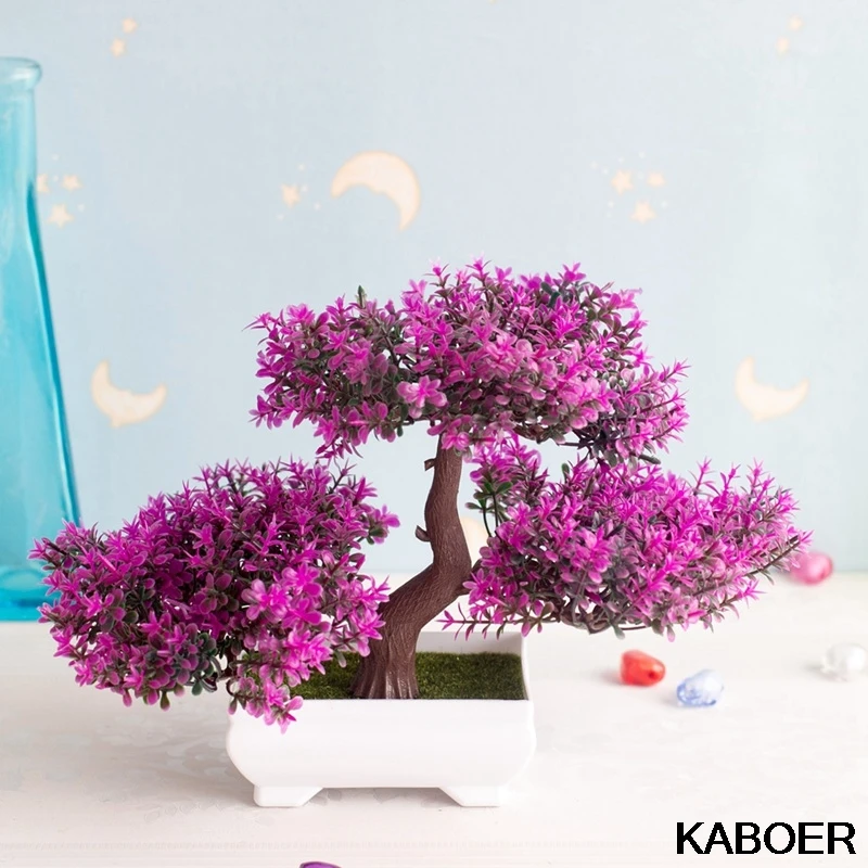 

2021 Artificial Plants Pine Bonsai Small Tree Pot Plants Fake Flowers Potted Ornaments For Home Decoration Hotel Garden Decor