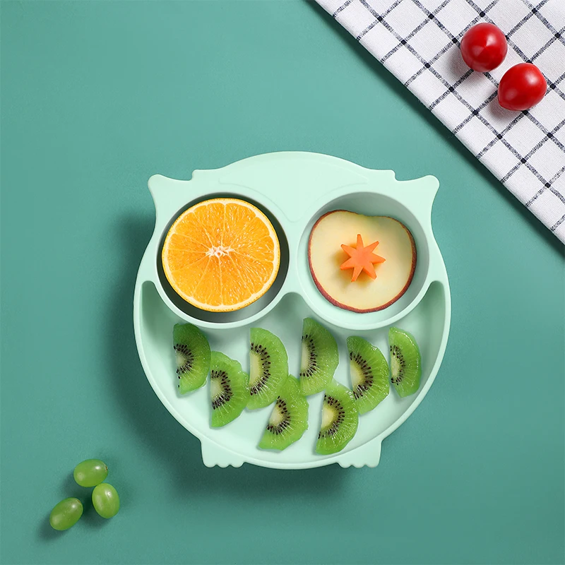 Детская силиконовая обеденная тарелка Amboch без бисфенола А Тарелка на присоске в