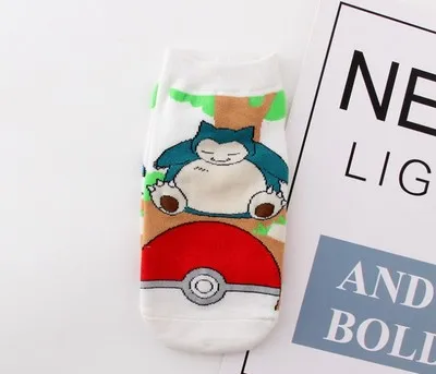 Epous Покемон Пикачу Charmander Psyduck Сквиртл Повседневное носки 3D печатных носки до щиколотки с рисунком из мультфильма Harajuku Kawaii Носки - Цвет: D