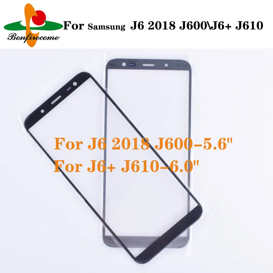 Внешнее Переднее стекло для Samsung Galaxy J6 2018 J600 J600F Plus + J610 Замена объектива