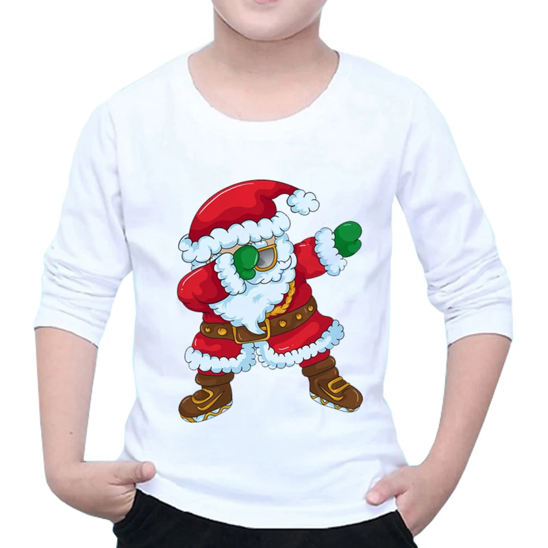 Dilly Dabbin/футболка с Санта Клаусом детская забавная Рождественская танцевальная