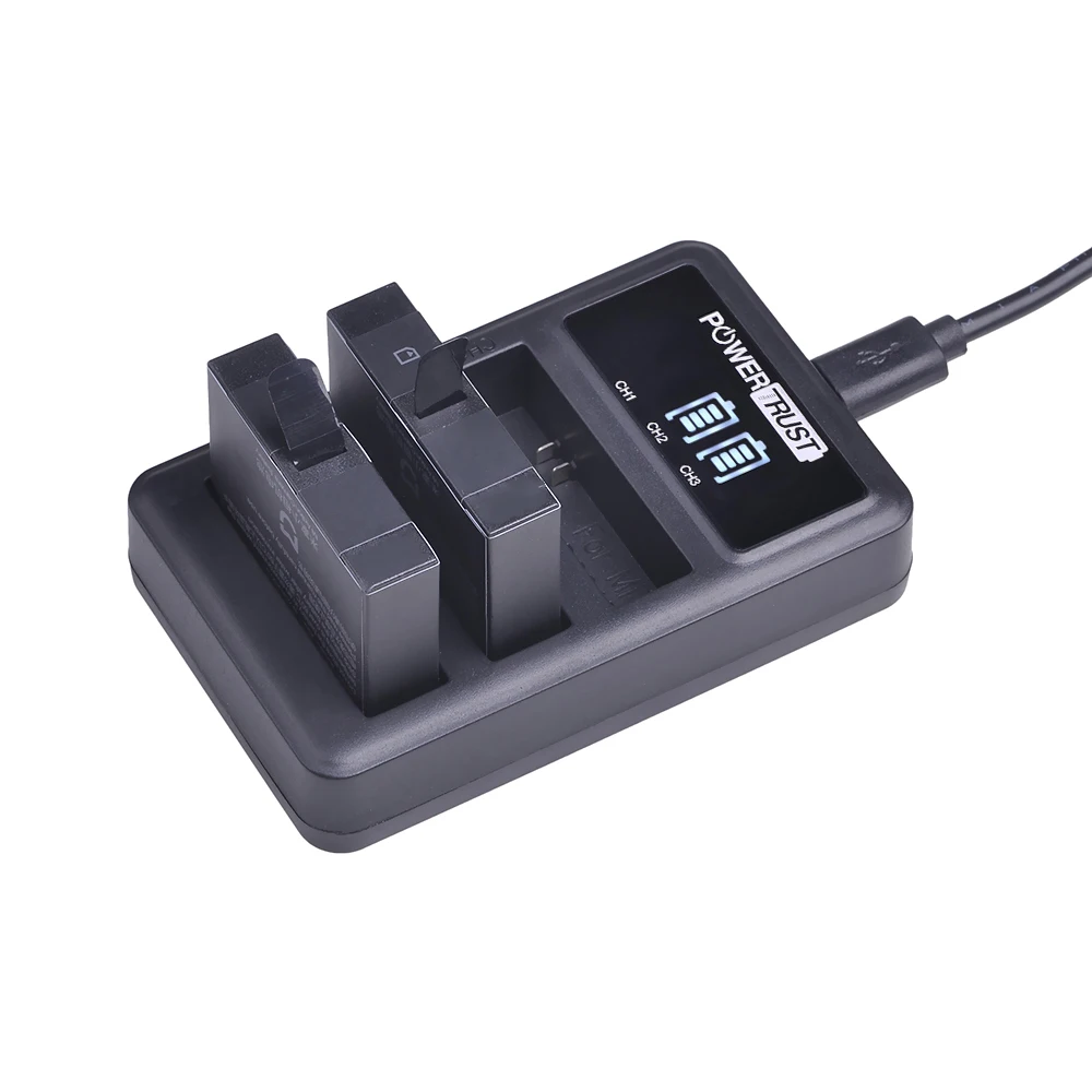 Оригинальный аккумулятор Mijia + зарядное устройство с 3 слотами и светодиодным