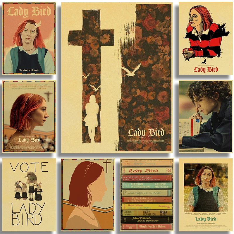

Lady Bird Movie Greta-Gerwig-Film-Saoirse-Ronan Movie Poster Canvas Painting Posters and Prints Wall Art Pictures Home Room Deco