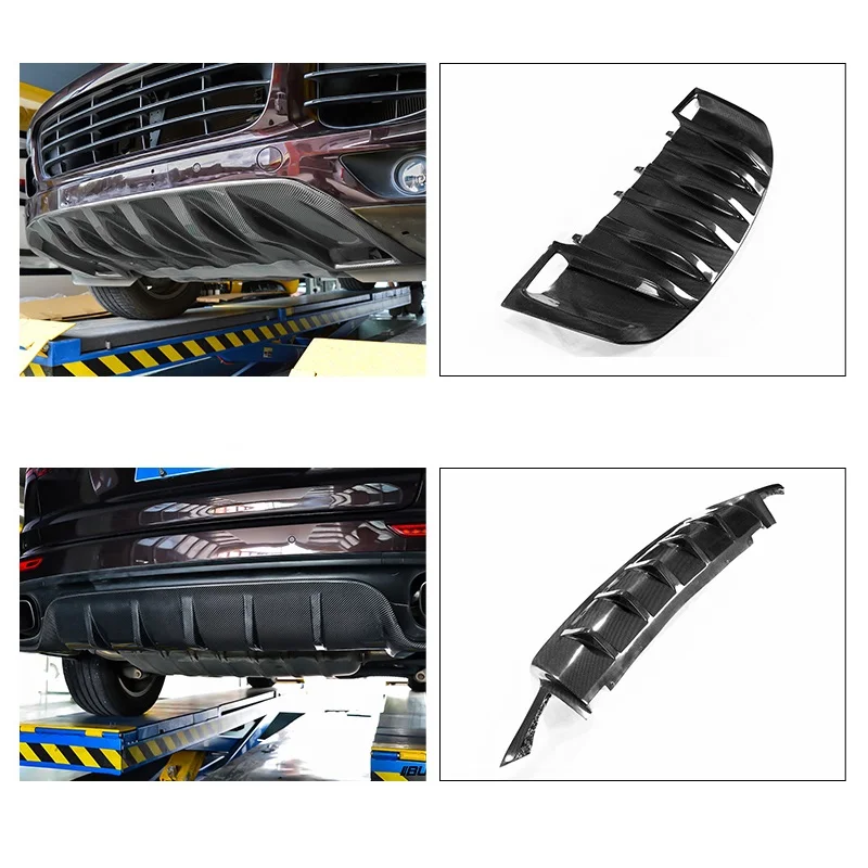 100% Настоящее углеродное волокно бесплатная доставка передний и задний бампер из