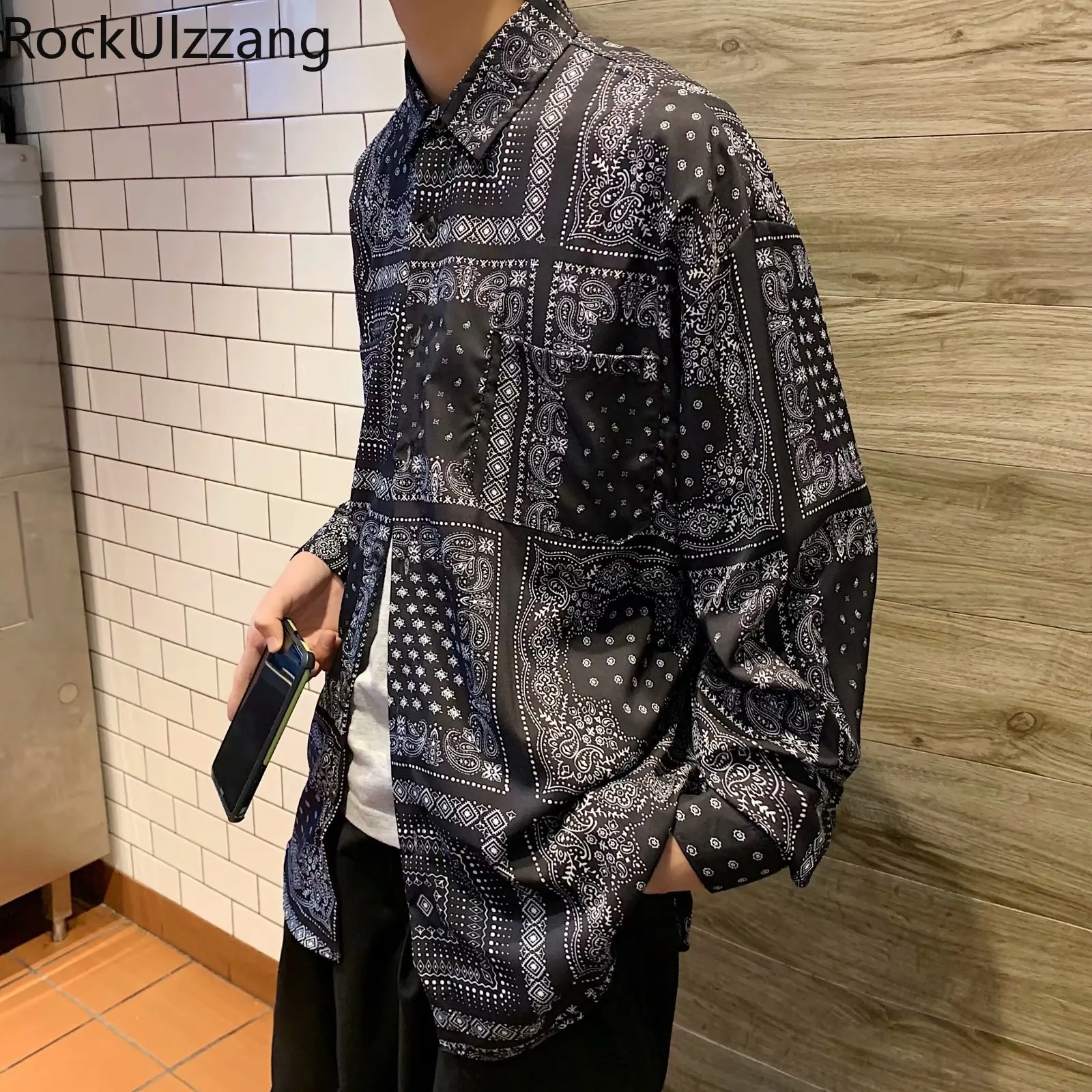 Размера плюс бандана в стиле оверсайз с длинными рукавами винтажная уличная