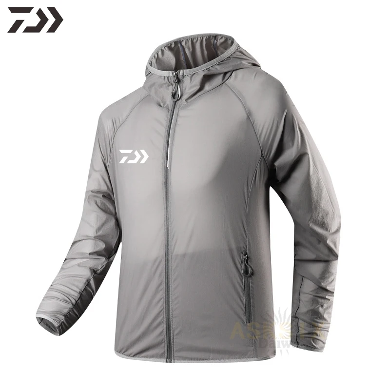 Мужская Летняя Солнцезащитная дышащая быстросохнущая рыболовная рубашка Daiwa с