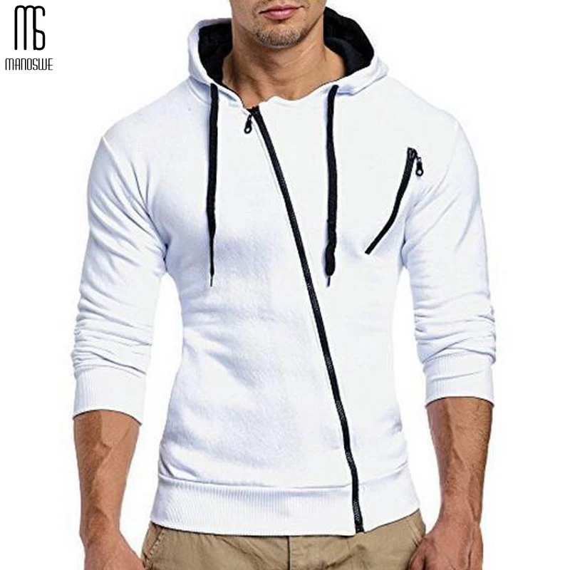 Мужская толстовка на молнии Manoswe повседневная приталенная однотонная Толстовка