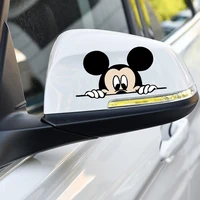 disney mickey mouse sticker minnie rearview mirror sticker car window rear sticker creative car sticker home child decoration