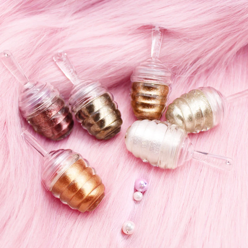 Жидкие тени для век с металлическим пигментом водостойкие серебристые зеленые