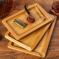 new 1pcs bamboo wood rolling tray pipe tobacco storage smoking accessories tea tray cigarette tobacco smoke