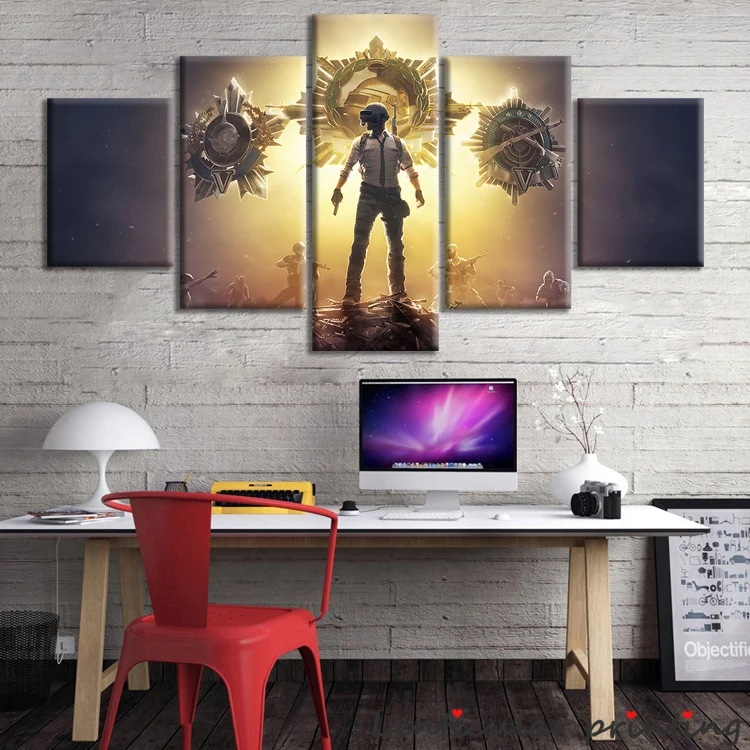 5 шт. Pubg мобильная игра Настенная картина звание игрока битва тема масляная