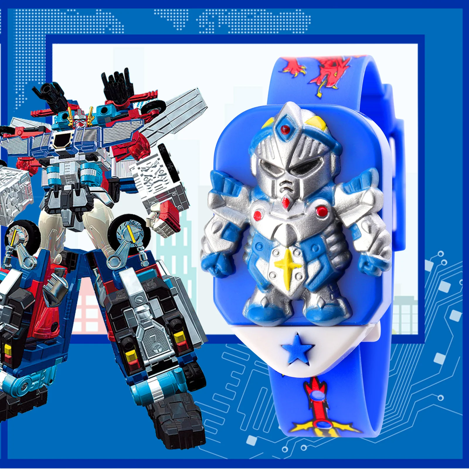 

Часы SKMEI детские цифровые, подарок для мальчиков, Мультяшные электронные наручные, с отображением времени