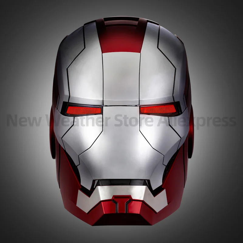 iron man helmet 11 mk5 electric multi piece opening and closing helmet voice control eyes with light model toy for adult free global shipping