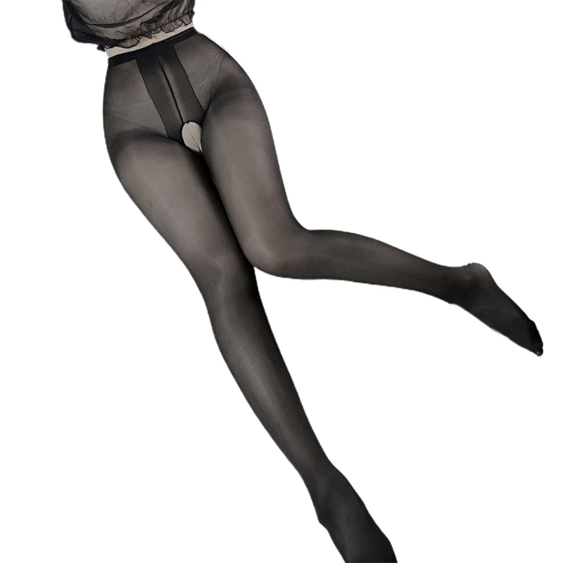 

Women's Sexy Pantyhose Alluring Crotchless Shiny Stockings See-Though Lingerie for Couple's Cosplay Lovely-Girl