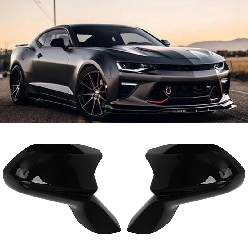 

Car Horn Style Rear View Mirror Cover Shell Housing Trim for Chevrolet Camaro 2015-2020