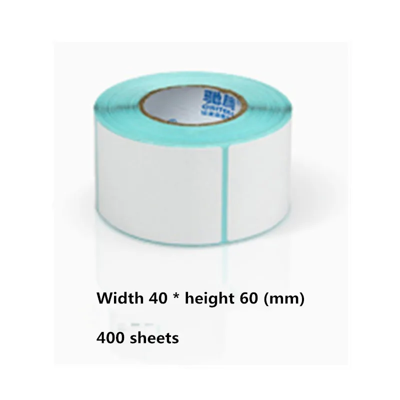 40*60 мм * 400 листов/рулон термопринтер цена продукта штрих-код наклейка этикетка