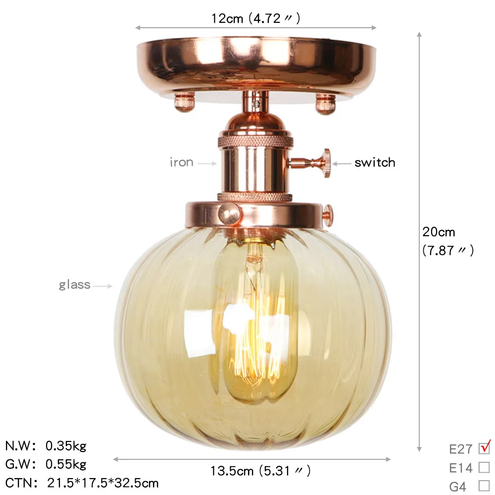 Светодиодный светильник в скандинавском стиле металлический стеклянный