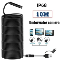 10m hd underwater camera 5 mega pixel visual fishing device wire connection mobile phone tablet 8led illuminated fish finder