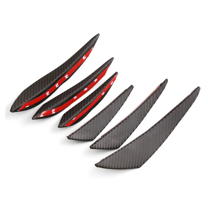 6pcs/Set Universal Front Bumper Lip Diffuser Splitter Fins Body Spoiler Canards Valence Chin Car Canard Sticker | Автомобили и