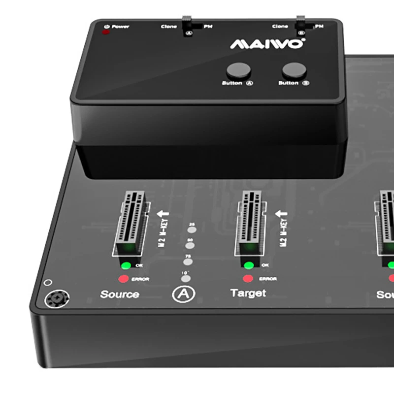 

MAIWO M.2 NVME SSD Enclosure Clone USB 3.1 Gen2 10Gbps for M Key M/B Key NVME Type C PCIe SSD Hard Drive Reader US Plug