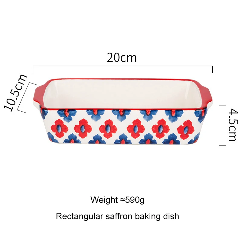 Милый Сельский узор Двойные уха выпечки сковорода керамическая Бытовая