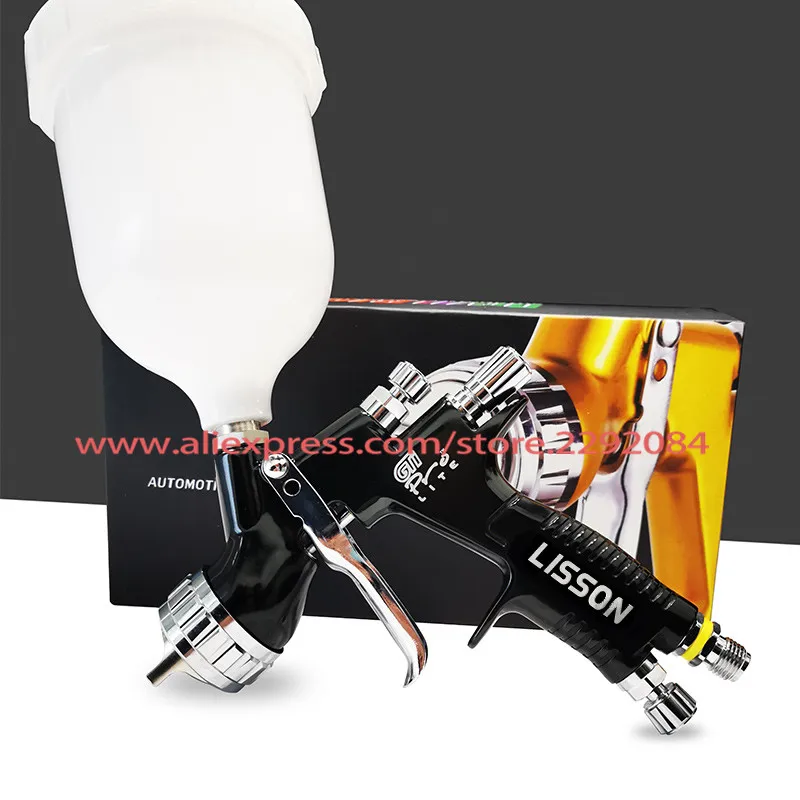 Профессиональный Аэрограф GTIS пистолет распылитель черного цвета TE20/T110 сопло 1 3