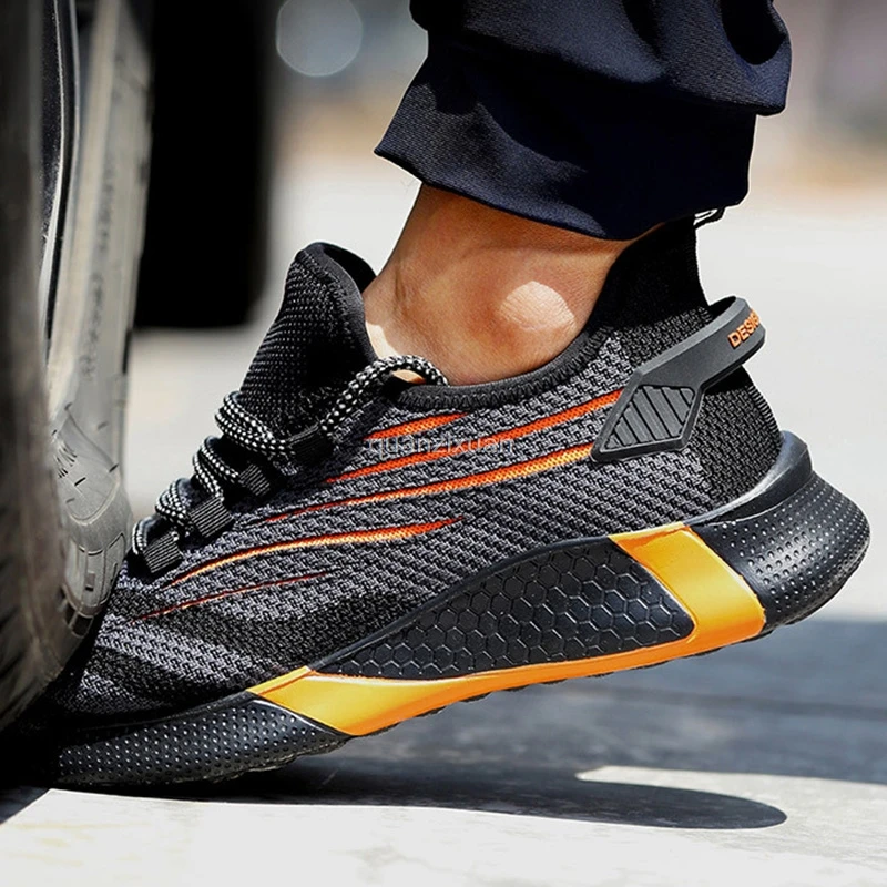 

Safety Shoes Men Puncture-Proof Work Sneakers Steel Toe Shoes Work Boots Indestructible Safety Boots Male Protective Footwear