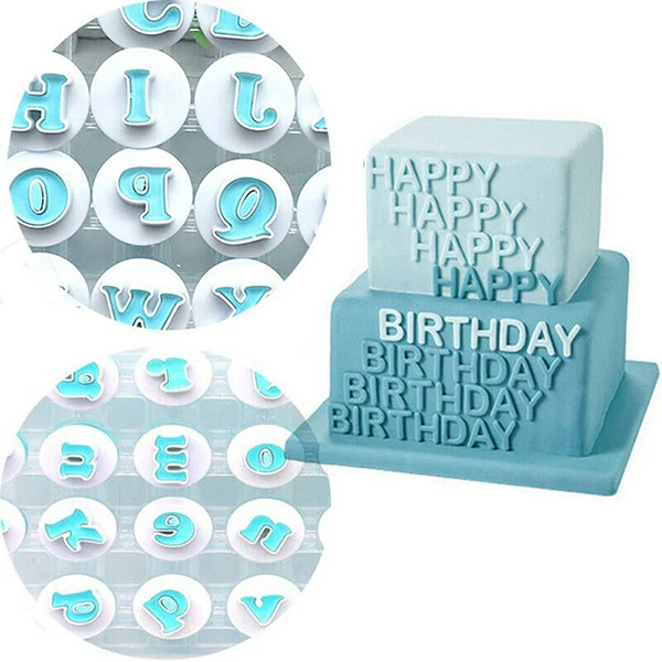 

10/26pcs Number Letters Cake Mould Fondant Sugar Craft Cookies Plunger Decorating Tools PLYED889