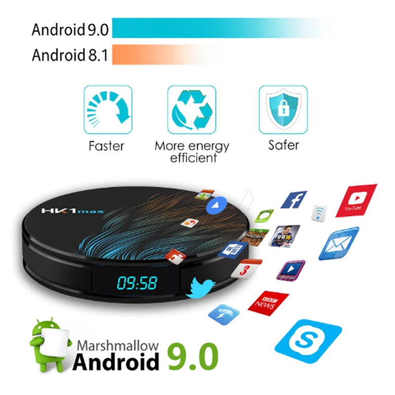 Приставка Смарт ТВ RK3318 Android 9 0 четырехъядерный 2 4 ГГц и телефон беспроводная Гб