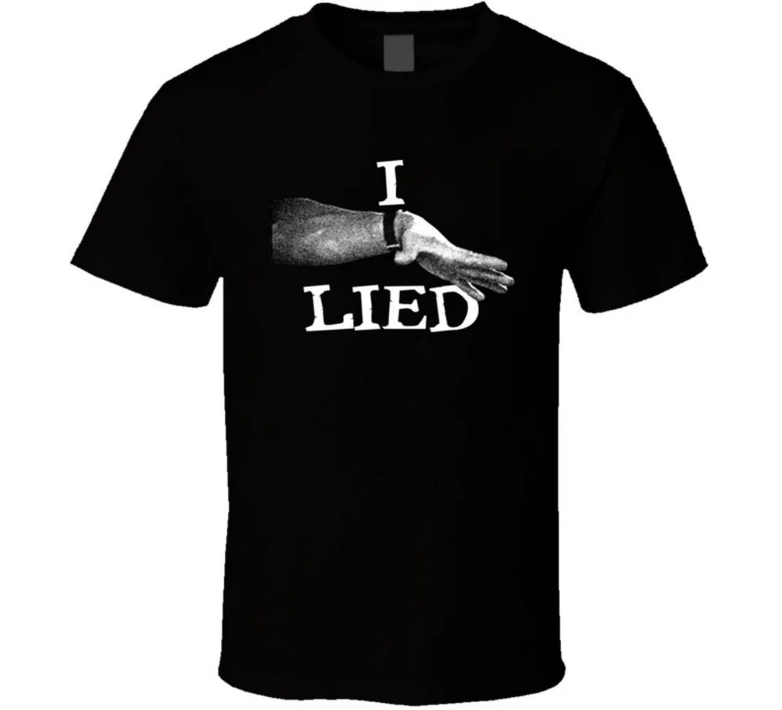 

Commando Arnold I Lied Funny Quote Movie Tops Tee T Shirt Loose Plus Size T-Shirt