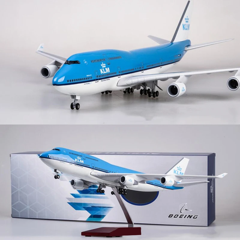 1/157 масштаб 47 см самолет Boeing B747 KLM королевские голландские авиалинии Модель W светильник& колеса литой под давлением пластиковый полимерный самолет для сбора