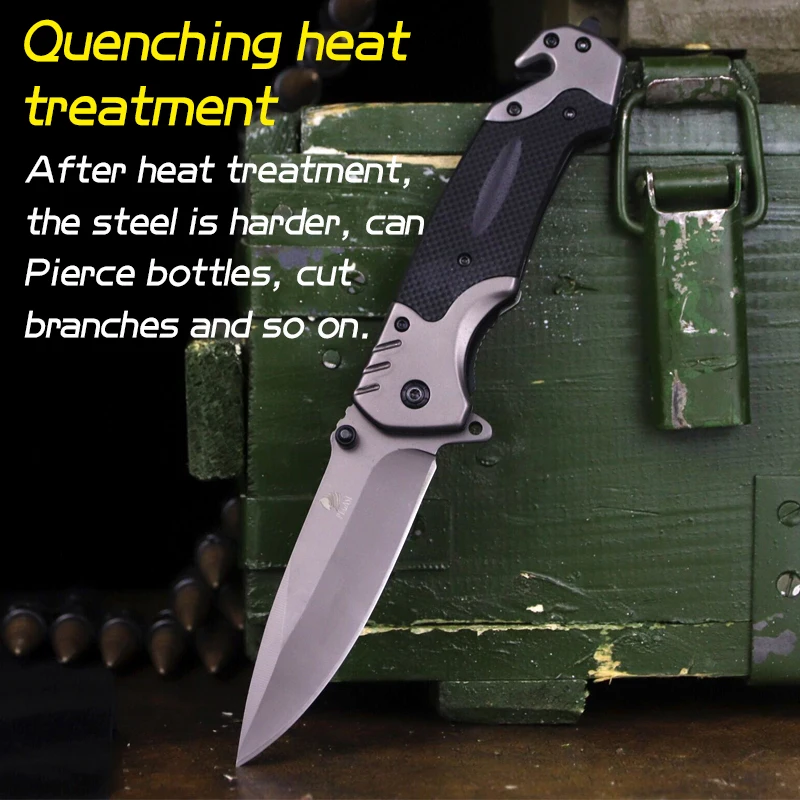 

G10 Sharp tactical folding knife for Home defense EDC Handmade folding knife 9CR18MOV Outdoor camping folding knife pocket knife