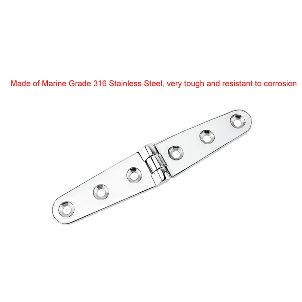 

2PCS Boat Hinge 316 Stainless Steel Cupboard Cabinet Door Butt Furniture