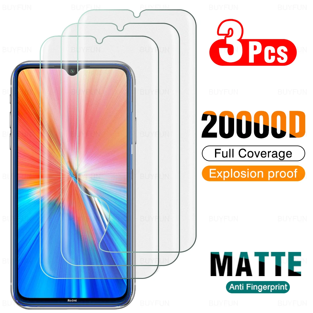 

3 шт. полное покрытие матовая Гидрогелевая мягкая пленка для Xiaomi Redmi Note 8 8T Pro 2021 защита для экрана от царапин защитная пленка