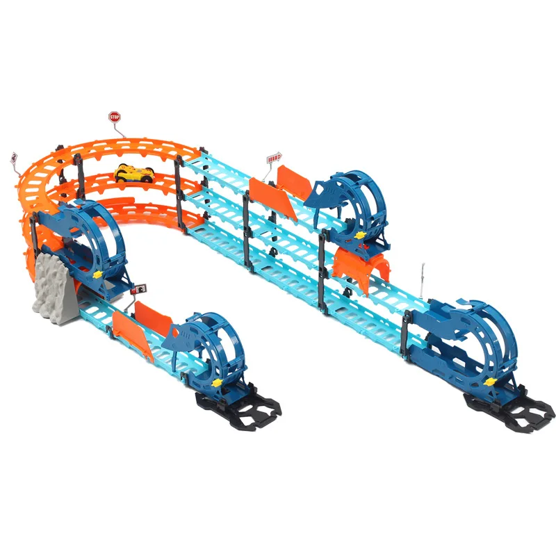 

Children's toy electric rail car assembly charging car set racing track puzzle toy boy 3-6 years old
