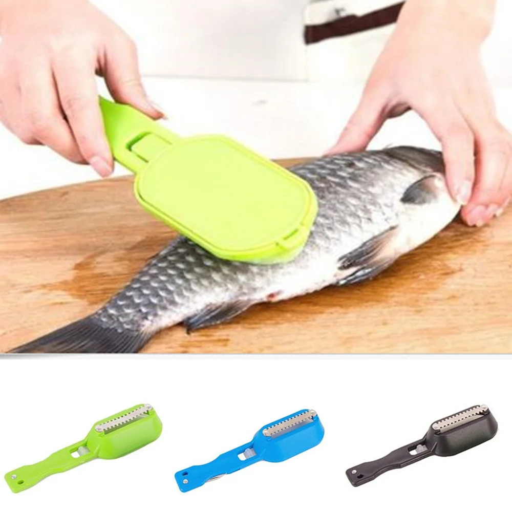 

Stainless Steel Fish Scale Remover Cleaner Scaler Scraper Peeler Kitchen Tools .