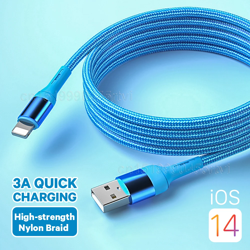 Quick Charge USB Cable For iPhone 14 13 12 11 Pro Max XS 6s 7 8 Plus Origin Mobile Phone Charger Cord Data Charger Wire 1/1.5/2M