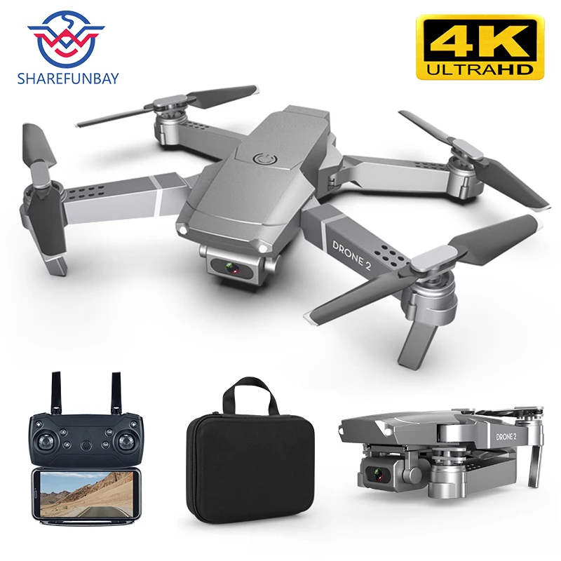 Дрон E68 HD широкоугольный 4K wifi 1080P FPV видео запись в реальном времени Квадрокоптер