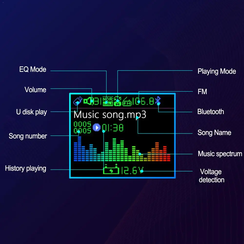 Fm-передатчик модулятор Bluetooth 5 0 MP3 плеер автомобильный комплект свободные руки