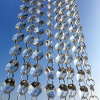 1 meter garland strand hanging crystal glass bead curtain diamond chains party tree wedding centerpiece decor